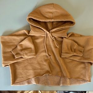 This is an American eagle rusty colored orange/tan hoodie